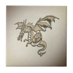 Golden Dragon Tegeltje