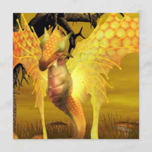 Golden Dragon-uitnodigingen Kaart