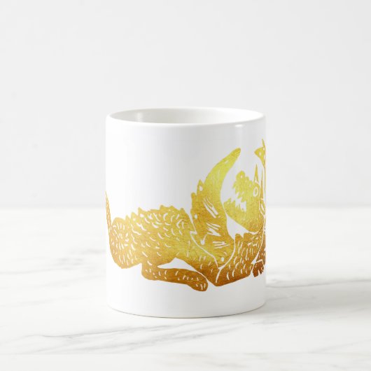 Golden Dragon White 325 ml Classic White Mok (Center)