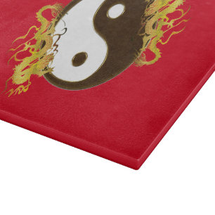 Golden Dragon Yin Yang Snijplank