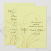 Golden Dragonflies Vlaamse uitnodiging (Voorkant / Achterkant)