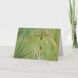 Golden Dragonfly Art Note Kaart
