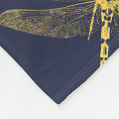 Golden Dragonfly Fleece Blanket (Hoek)