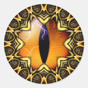 Golden Dragon's Eye Ronde Sticker
