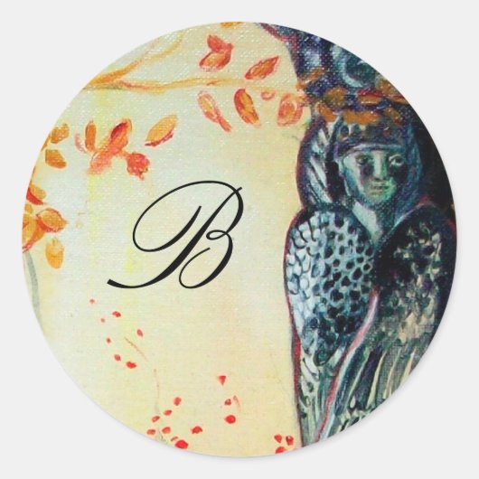 GOLDEN DREAM,monogram Ronde Sticker (Voorkant)