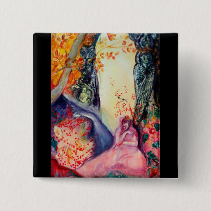 GOLDEN DREAM/Yoga Meditation Zen Garden Vierkante Button 5,1 Cm