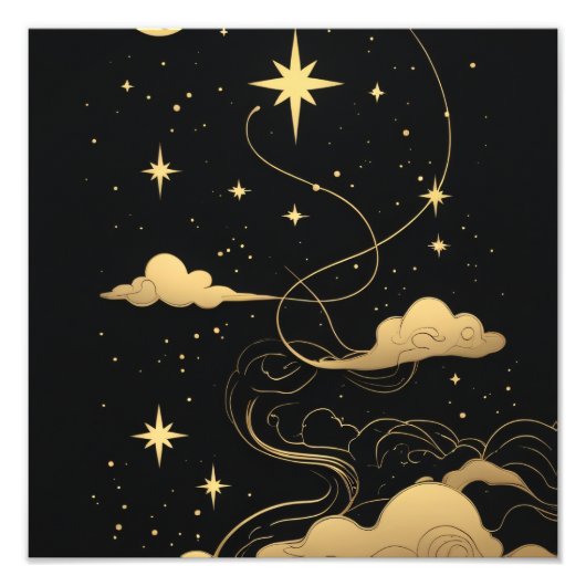 Golden Dreamscape Sky Foto Afdruk (Voorkant)