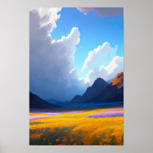 Golden Dreamweaver Beneath Mighty Skies Poster