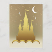 Golden Dreamweaver Castle in the Clouds Starry Moo Briefkaart (Voorkant)