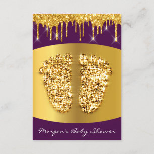 Golden Drids Royal Baby shower Feet Girl Marsala Kaart