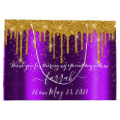 Golden Drip Sweet16th Violet Bridal Paars Groot Cadeauzakje (Achterkant)