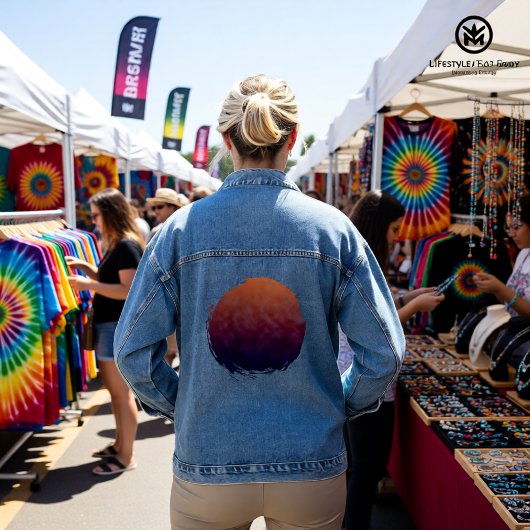 Golden Dusk Reverie Denim Jacket