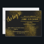 Golden Dust 50th Birthday Invitation<br><div class="desc">Commencez vos 50ème Anniversaire avec cette magnifique 50ème invitation Golden Dust. Cette élégante et chic conception de poussière dorée incorpore un script doré avec une disposition propre et facile. D'autres oeuvres et produits sont disponibles sur www.zazzle.com/store/thecharcoaldesigns</div>