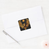 "Golden Eagle Elegance: Square Sticker Edition" (Envelop)