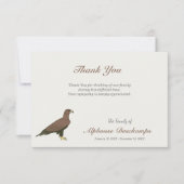 Golden Eagle Funeral Merci Carte Note (Devant)