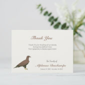 Golden Eagle Funeral Merci Carte Note (Debout devant)