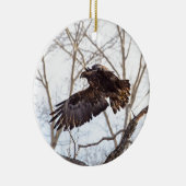 Golden Eagle in Flight Keramisch Ornament (Rechts)