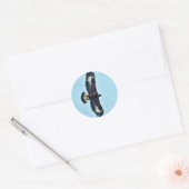 Golden Eagle in Flight Ronde Sticker (Envelop)