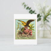Golden Eagle Kauwtabak Label  Briefkaart (Staand voorkant)