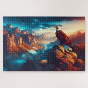 Golden Eagle Lookout, realistisch, rotsachtige pie Legpuzzel