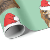 Golden Eagle met een kersthat Cadeaupapier (Rol Hoek)