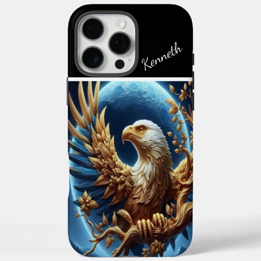 Golden Eagle Moon horloge Case-Mate iPhone Case (Achterkant)