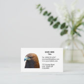 Golden Eagle op zwart en wit Visitekaartje (Staand voorkant)