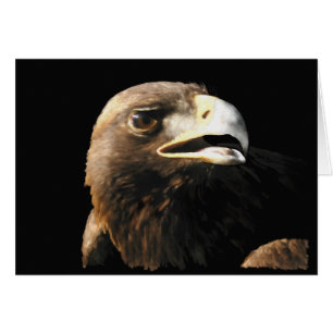 Golden Eagle Portrait-kaart