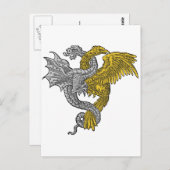 Golden Eagle & Silver Dragon Entwin Briefkaart (Voorkant / Achterkant)