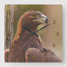 GOLDEN EAGLE “VOYAGER” SQUARE WALL CLOCK VIERKANTE KLOK