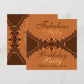 Golden Earth Fabulous Anniversaire Fête Invitation (Devant / Derrière)