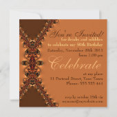 Golden Earth Fabulous Anniversaire Fête Invitation (Dos)
