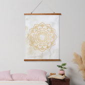 Golden Earthy Mandala Hangend Wandkleed (Slaapkamer)