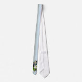 Golden Easter Cross en White Lilly Flowers Stropdas (Achterkant)