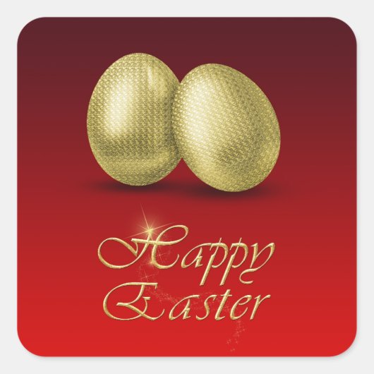 Golden Easter Eggs - Sticker (Voorkant)