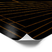 Golden Eclipse Art Deco Poster (Coin)