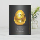 Golden Egg Bonne carte de voeux de Pâques (Debout devant)