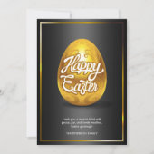 Golden Egg Bonne carte de voeux de Pâques (Devant)