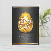 Golden Egg Bonne carte de voeux de Pâques (Debout devant)