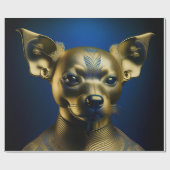 Golden Egyptian Chihuahua Guard Cadeaupapier (Vlak)