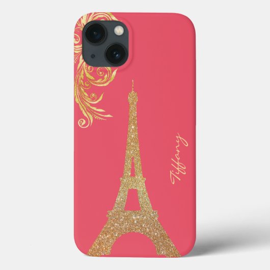 Golden Eiffel Tower Custom Samsung Note 4 Coque (Verso)