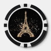 Golden Eiffel Tower Poker Chip (Voorkant)