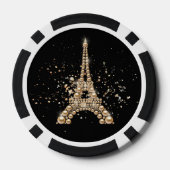 Golden Eiffel Tower Poker Chip (Achterkant)