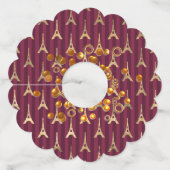 Golden Eiffeltoren Wijnglaslabel (Voorkant)