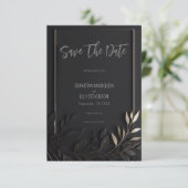 Golden Elegance Bruiloft Save The Date Kaart (Staand voorkant)