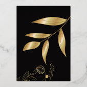 Golden Elegance bruiloft uitnodiging (Achterkant)