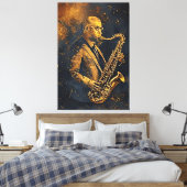 Golden Elegance Canvas Afdruk (Insitu (Slaapkamer))