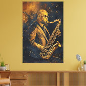 Golden Elegance Canvas Afdruk (Insitu (Woonkamer))