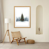 Golden Elegance Christmas Tree Poster