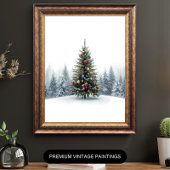 Golden Elegance Christmas Tree Poster